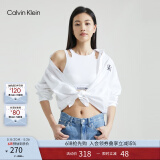Calvin Klein内衣【520礼物摩登引力带】女士ck无钢圈背心一体式文胸QF7200AD 100-月光白 S