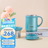 虎牌（TIGER）保温杯 办公型不锈钢真空杯茶滤网杯 水杯CWM-A035 350ml 高光银蓝AM 350ml