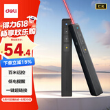 得力激光笔 百米远控教师专用ppt超链切换 激光笔教鞭/无线演示器课件笔 红光激光翻页笔 黑色 2802PL