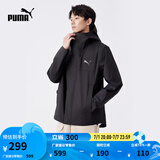 彪马（PUMA）男子修身山系户外机能风运动拉链连帽梭织夹克外套848287 黑色-01 L (180/100A)