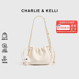 CHARLIE&KELLI CK品牌轻奢包包女包云朵包女单肩斜挎链条包2025新款女生日礼物 米白【京仓配送 赠礼袋+贺卡】