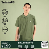 添柏岚（Timberland）官方男装短袖POLO衫新款宽松|A24H2 A24H2590/卡塞尔绿色 XS (165/80A)