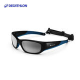 迪卡侬儿童太阳镜童墨镜防晒防紫外线10岁以上蓝黑4号镜片4037793