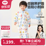 良良（liangliang）婴儿睡袋夏季空调房儿童防踢被子宝宝可拆袖分腿新生儿睡袋抗菌 寒冬款【适合0-15℃】拼图蓝 M（建议身高70-85cm）