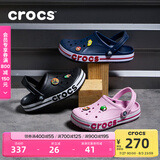 卡骆驰crocs洞洞鞋贝雅卡骆班轻便耐磨一脚蹬休闲鞋|205089 黑色/白色-066 37 /38(230mm)