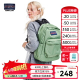JANSPORT杰斯伯双肩包女男26L隔层背包学生书包 4QUE 96D 橄榄绿【升级款】侧袋+隔层