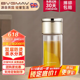 宝威玛（BVGMAV）玻璃杯英国 水杯家用茶水分离双层隔热透明玻璃泡茶杯子女300ml