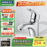 摩恩（MOEN）家用面盆冷热水龙头 洗手盆洗脸盆面盆水龙头 浴室卫生间龙头