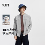 森马（Semir）王安宇|商场同款长袖衬衫男休闲商务衬衣纯棉25上衣101925105101