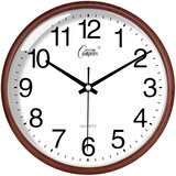 康巴丝（Compas） 挂钟走时客厅办公室钟表挂墙2024新款简约创意时钟时尚石英钟 6881木纹色