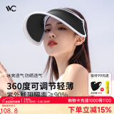 VVC成毅同款遮阳帽夏季男女户外骑行太阳帽女神帽遮脸防紫外线防晒帽 【青春款】暮色黑 可调节