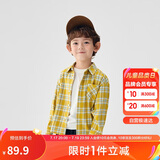 巴拉巴拉童装儿童衬衫2025女童男童上衣格纹衬衣春装亲子百搭209125102201