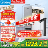 美的（Midea）【白泽Max 1200G】0阻垢剂净水器国家补贴家用 6年RO反渗透厨下式直饮过滤净水机 触控屏双出水
