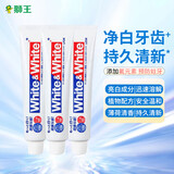 狮王（Lion）大白牙膏White牙齿防蛀清新口气去黄去渍小苏打150g*3支日本进口