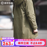 马登工装 美式复古M51鱼尾风衣军大衣派克服棉服中长款外套连帽男 军绿色（版型较为宽松） 2XL