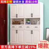 柏纹树 鞋柜门口玄关柜多功能实木鞋柜欧式客厅高鞋柜大容量收纳简易 升级款 160*35*200【八门四抽】  包上楼包安装