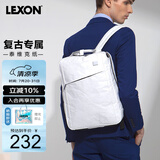 乐上（LEXON）双肩包14英寸笔记本电脑包书包泰维克纸环保旅行包时尚背包白色