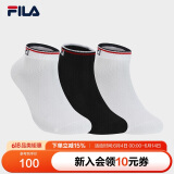 FILA 斐乐官方女袜低腰袜套装2025休闲运动袜子短袜3双装