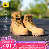 CAT卡特经典大黄靴马丁靴男士牛皮钢头防撞耐磨高帮鞋P89162O1BDC25 黄色 44
