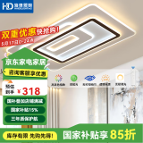 HDled吸顶灯 客厅卧室餐厅灯全屋调光灯饰包安装灯具套餐后现代简约 大客厅196W/遥控款/105*65cm