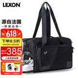 乐上（LEXON）旅行包男士手提大容量短途出差旅游行李包干湿分离带鞋仓黑色