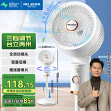 美菱（MeiLing）电风扇/循环扇/家用落地扇/交流定频风扇台立地三用对流落地全自动摇头换气扇MPF-DA2689旋钮款