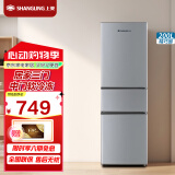 上菱 200升三门冰箱 节能低噪 高效保鲜 三门三温区 大容量多门小型家用电冰箱 BMM200L（铂银）