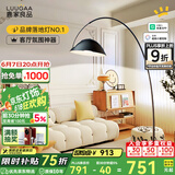 鹿家良品（LUUGAA）护眼网红钓鱼灯客厅落地灯沙发灯现代简约轻奢卧室落地灯氛围灯具 【荐】护眼192cm无极光16W黑智能