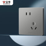 公牛（BULL）开关插座 G12系列 10A斜五孔插座86型插座面板 G12Z223AS 星空灰