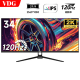 VDG 34英寸4K带鱼屏高刷电竞曲面显示器游戏台式液晶21:9宽屏升降设计炒股办公分屏笔记本外接副屏幕 34英寸IPS带鱼屏准2K120Hz直面
