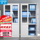 栗轩 文件柜铁皮柜办公室财务会计凭证柜资料储物收纳工具五节柜 带锁 大器械文件柜 0.5mm