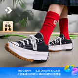匡威（Converse）官方 Run Star Hike低帮帆布流星厚底鞋黑色168816C 黑色/168816C 37