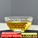 瓷牌茗 玻璃茶杯双层小杯子耐热水杯透明品茗杯带把茶杯子功夫茶具 水晶玻璃杯-65ML