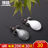 锦格 茶宠摆件 功夫茶具茶盘配件茶道个性茶宠茶玩小水牛哥窑汝窑 汝窑小水牛茶宠+哥窑小水牛茶宠