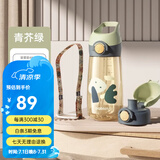 BABLOV吸管杯孕妇水杯大容量ppsu水杯女士杯子带吸管产妇专用食品级材质 青芥绿【一杯双盖】480ml