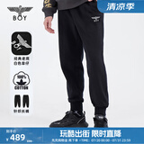 BOY LONDON休闲裤男女同款23秋季简约百搭运动针织长裤 N15004 黑色 L