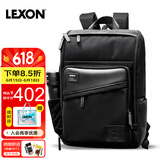 乐上（LEXON）电脑包双肩包15.6/16英寸笔记本商务大容量旅行男士背包书包黑色