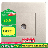 公牛墙壁插座G07系列一位插入式电视插座86型面板G07T103C(U6)香槟金