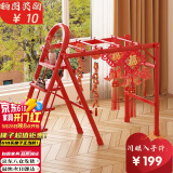 忆琳居梯子人字梯家用梯子家用折叠梯铝合金梯子折叠梯子晾衣架二合一