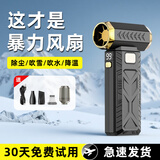 勉力暴力风扇高速涡轮汽车载洗车用吹水吹灰吹尘枪清灰风枪强力除尘手持暴力涡轮小风扇超强涵道涡轮 13万转【黑色+吹吸套装】8000毫安+高速风力
