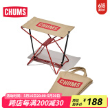 CHUMS 洽洽鸟户外露营旅行通用款轻便便捷折叠凳折叠椅露营椅CH62-1672 米色/红CH62-1672-B001