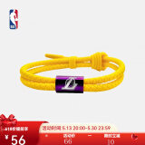 NBA手环湖人队金属装饰手环男女篮球体育运动配饰硅胶材质可调节配饰 湖人队 金属装饰手环
