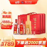 泸州老窖 特曲老字号 第十代 浓香型白酒 52度500ml*2*3传承整箱 含酒具