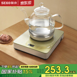 新功（SEKO） 自动上水电热水壶智能茶台烧水壶泡茶专用电茶壶玻璃电茶炉 W13 1L 推荐款W13(24*20)底部上水