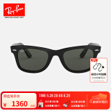 雷朋（RayBan）太阳镜男女款全框偏光墨镜舒适开车眼镜钓鱼骑行司机镜0RB2140F 901/58黑色框绿色镜片 尺寸54