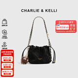 CHARLIE&KELLI CK品牌轻奢包包女包云朵包女单肩斜挎链条包2025新款女生日礼物 黑色【京仓配送 赠礼袋+贺卡】