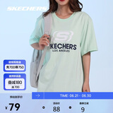 斯凯奇（Skechers）夏季情侣款T恤女男百搭上衣撞色宽松运动短袖