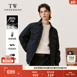Teenie Weenie Men小熊男装羽绒服冬季衬衫式羽绒服保暖外套外套男 藏青色 M (170)