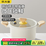 炊大皇 汤锅 微压不粘快煮煲汤煮汤复底汤锅 电磁炉电陶炉通用 22cm