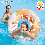 INTEX 59251成年大人游泳圈 救生圈加厚泳圈儿童玩具礼物 黄蓝紫随机发